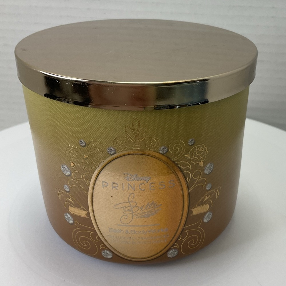 Bath & Body Works Disney Princess‎ BELLE Candle 3-Wick Limited Edition 14.5 oz